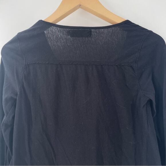 JOHNNY WAS x LOVE AND LIBERTY Top Small Long Sleeve Distressed Lace Boho Henley - Picture 5 of 11